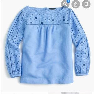 NAVY J crew boatneck top